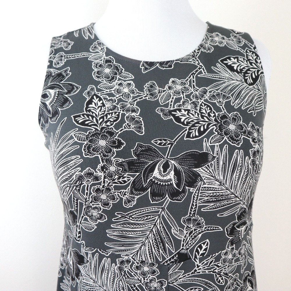 J Jill Size Petite M Wearever Collection Midi Tank Dress Jersey Floral - Picture 7 of 9